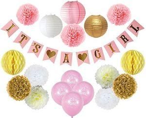 Umiss Paper Bunting POM Poms Lanterns Party Decoration Baby Shower Decorations