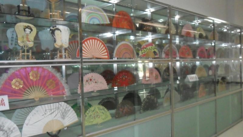 Wooden+Fabric Material and Folk Art Style Custom Hand Fan
