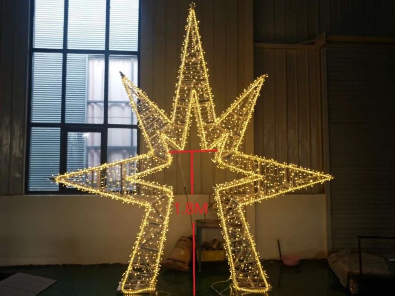 Christmas LED Star Decoration LED Rope Light Star Motif Lights