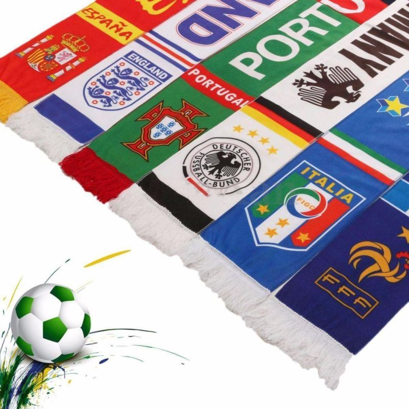 Knitted Jacquard Term Soccer Football Fans Scarf for 2018 World Cup