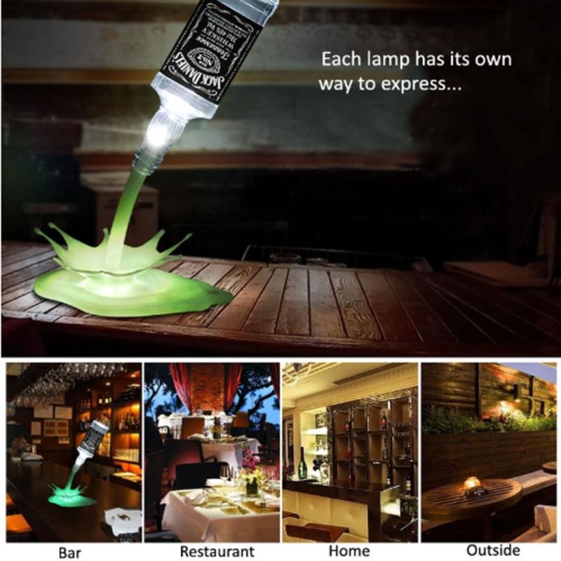 LED Night Light Wine Pouring Lamp 3D Bottle Decoration