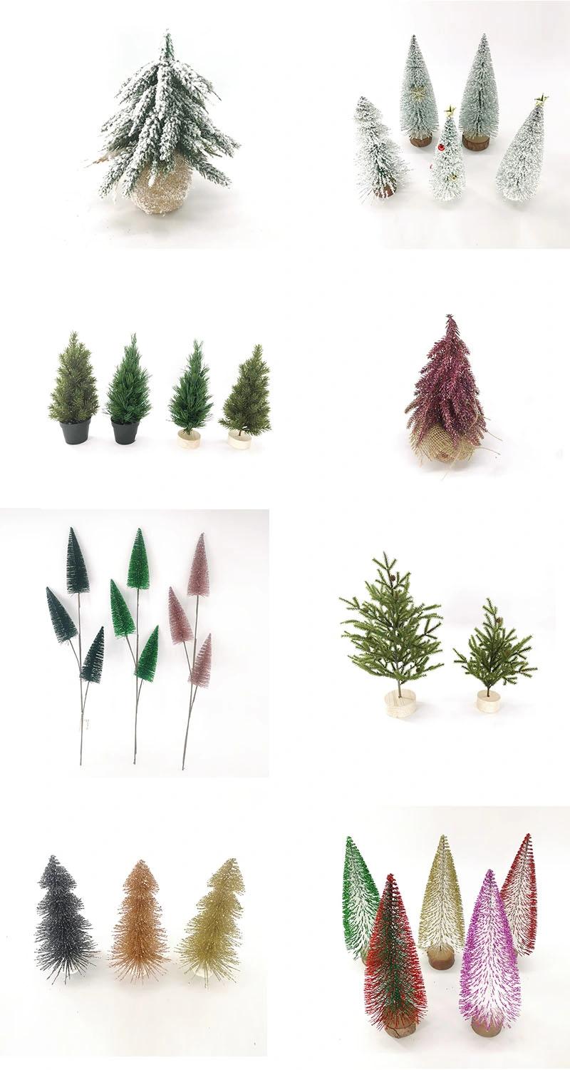 Xmas Holiday Party Home Tabletop Decoration 3D Mini Christmas Tree Small Pine Tree