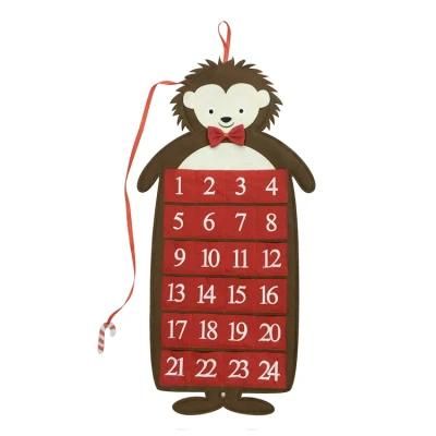 OEM Fabric Calendar Chocolate Animal Christmas Advent Calendar Cheap