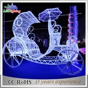 Outdoor Use Holiday Decoration 2D LED Sleigh Motif Lights