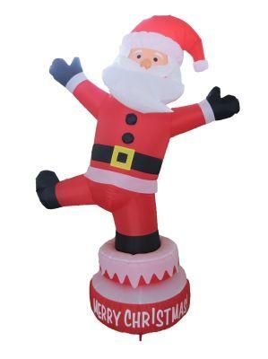 5FT Inflatable Santa with Red Hat Standing Cake Party Decorations