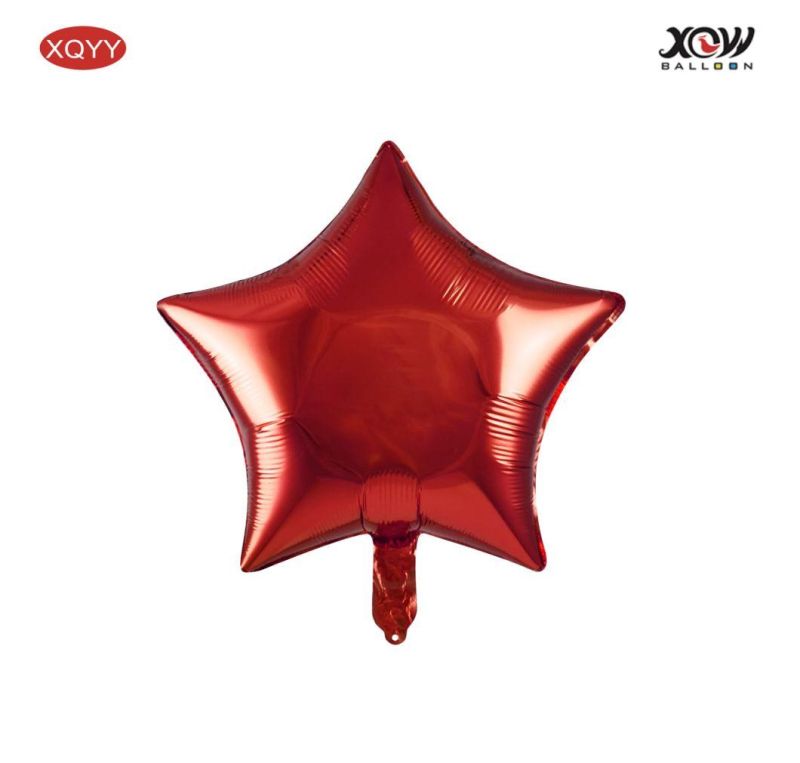 Hot Sell 18 Inch Party Foil Helium Balloons Laser Heart Star Mylar Balloons for Christmas Wedding Birthday Party Supplies