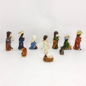 Religious Ornaments Jesus Virgin Mary Statue Home Decoration Manger Group Crafts