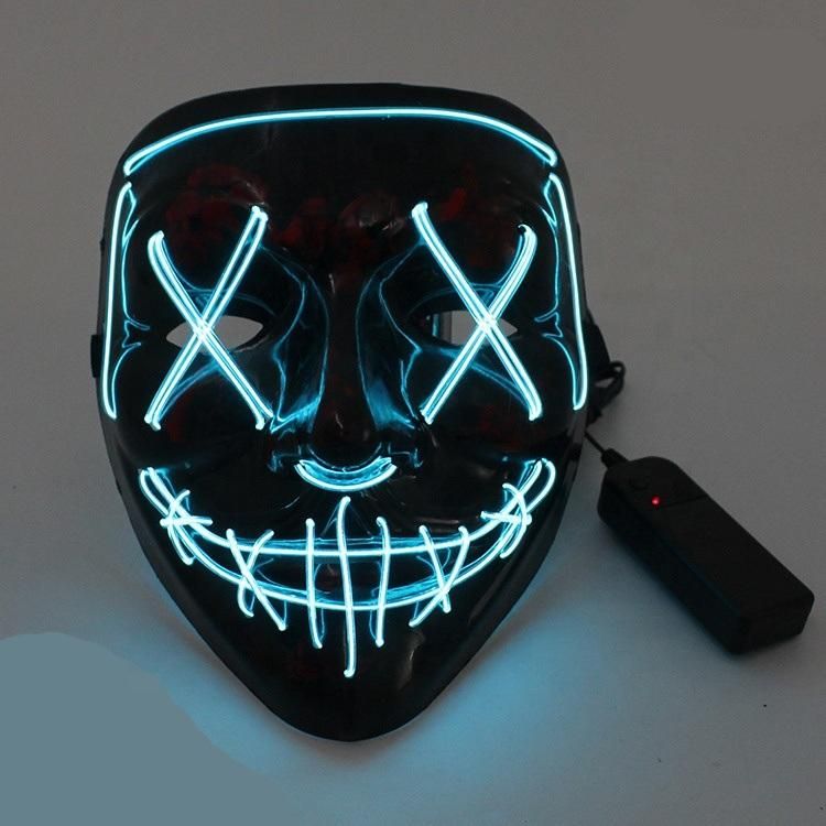 Halloween Decoration Light DJ Party Neon Glowing Rave LED Mask