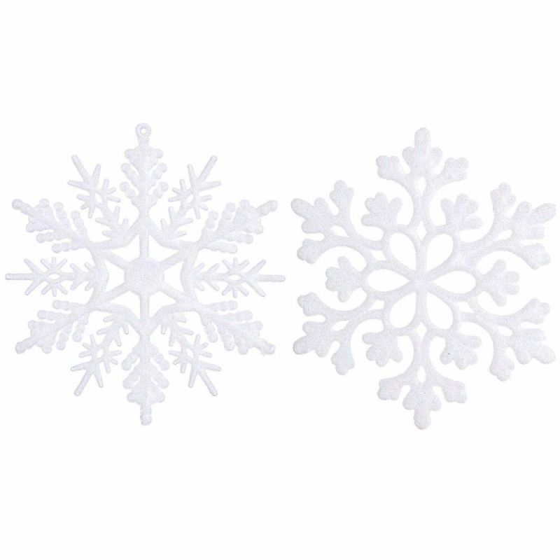 Wholesale Christmas Decorative Plastic Snowflake Ornaments