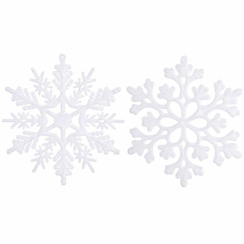 Wholesale Christmas Decorative Plastic Snowflake Ornaments