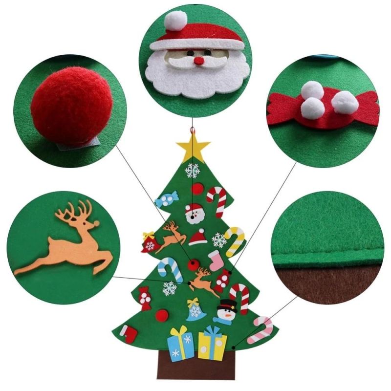 Factory Price Handmade Felt DIY Christmas Hanging Tree