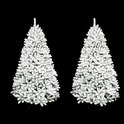 Yh21102 Factory Direct Sale 1.8m Artificial Christmas Tree Sublimated White Pointed Christmas Tree