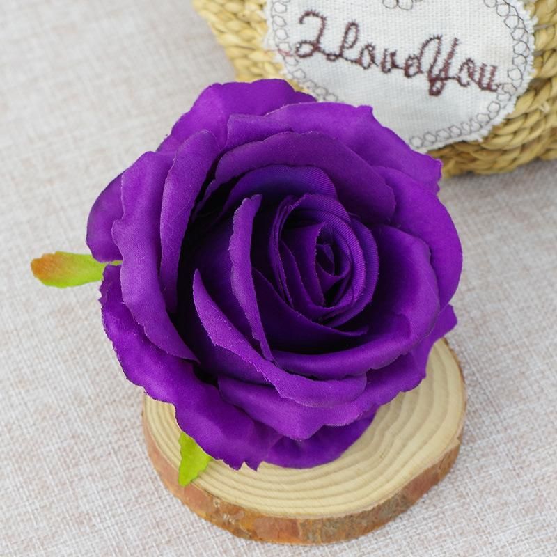 New Arrival Colorful Silk Large Artificial Flower Heads Wholesale Artificial Flower Rose Flower for Wedding Decoration