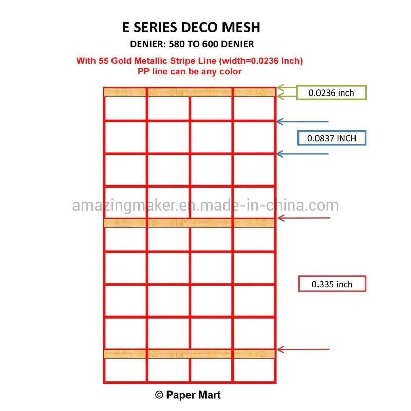 Fashion Gold Thread Metallic 10′′ Deco Mesh Netting