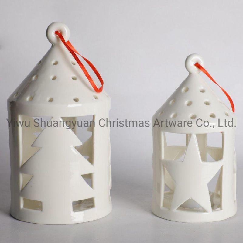 Christmas Ceramic for Holiday Wedding Party Decoration Supplies Hook Ornament Craft Gifts