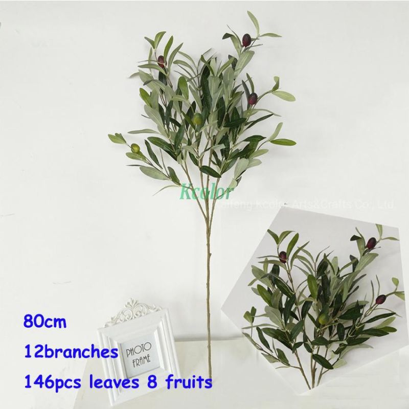 Factory Cheap Wholesale Artificial Olive Leaves for Wedding Decoration