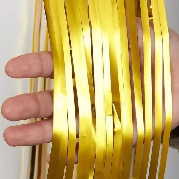Multicolor Foil Door Tinsel Curtain Metallic Fringe Party Curtain for Birthday Party Decorations