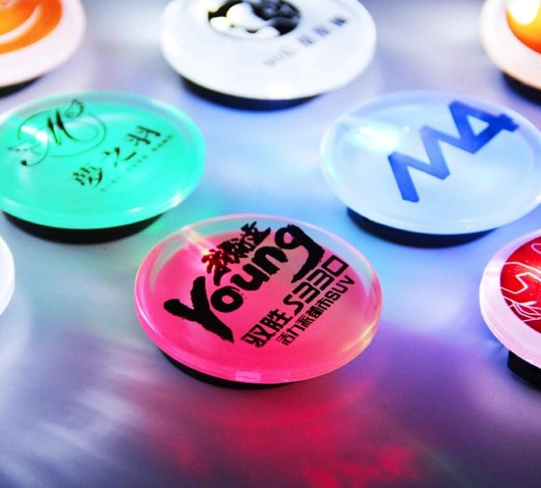 LED Lighting Plastic Name Badge Glowing ID Tag