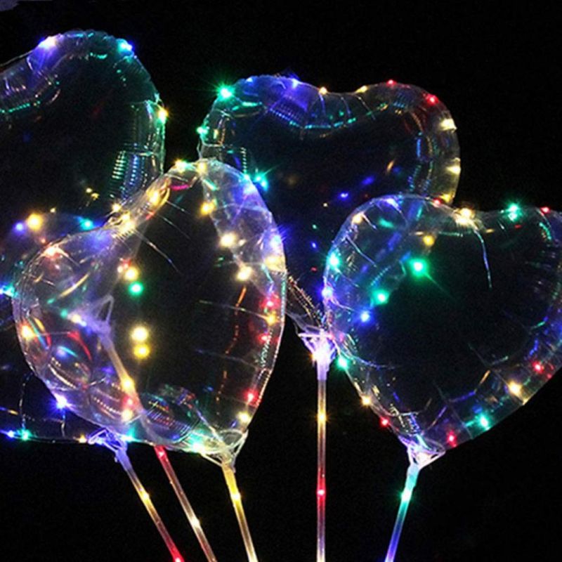 LED Clear Bobo Balloon Bubble Ballons with LED String Lights