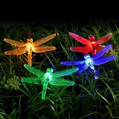 LED Dragonfly Lamp String Solar String Lights Outdoor Garden Decoration