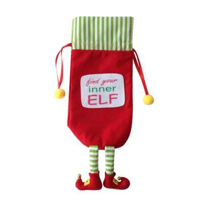 Design Gifts Bags Christmas Decorative Costume Elf Candy Bag with Legs