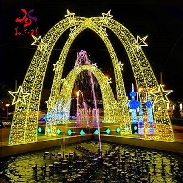 Outdoor LED Arch Motif Lights LED Christmas Light Street Decoration Arch Lights