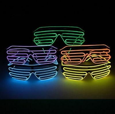 EL Luminescence Christmas Party Blinds LED Flashing Glasses