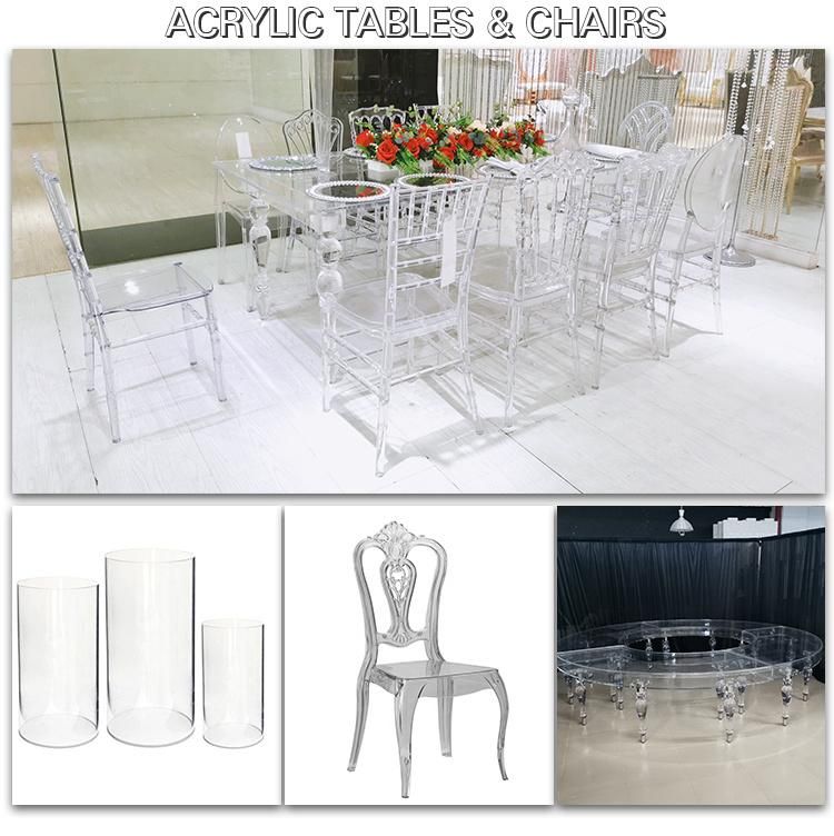 Luxury Acrylic Clear Round PVC Stand Wedding Decoration Backdrop Events Party Decor Background Wall