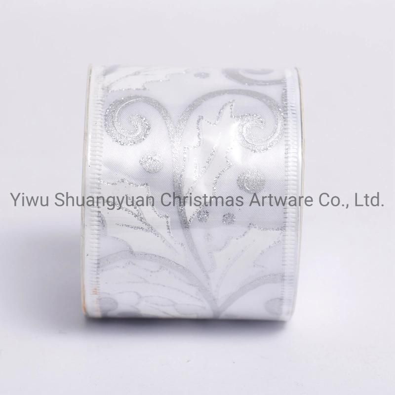 Christmas Ribbon Decor for Holiday Wedding Party Decoration Supplies Hook Ornament Craft Gifts
