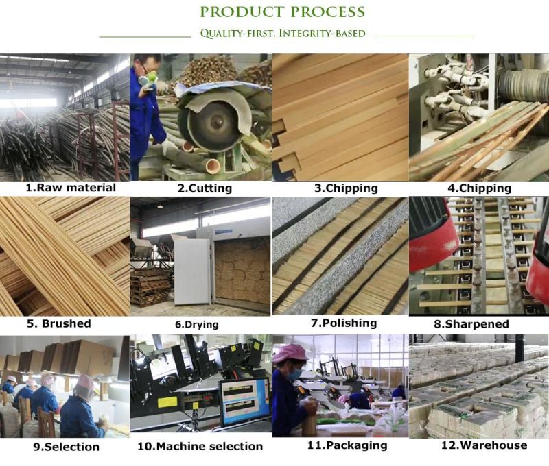 Chinese Factory Wholesale Disposable Green Tianle Bamboo Skewer