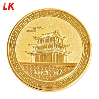 Custom Metal Gold Plated Round Commemorative Coins for Souvenir