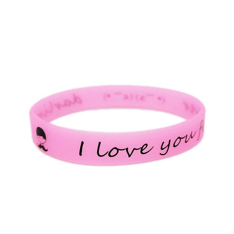 Glow in The Dark Silicone Bracelets for Valentines Day