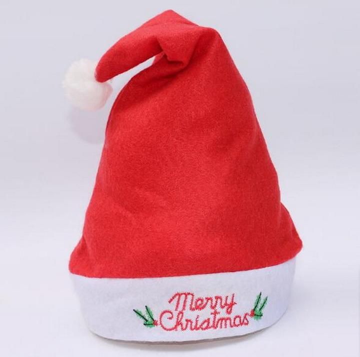 Top Grade Adult Children Short Plush Christmas Hats