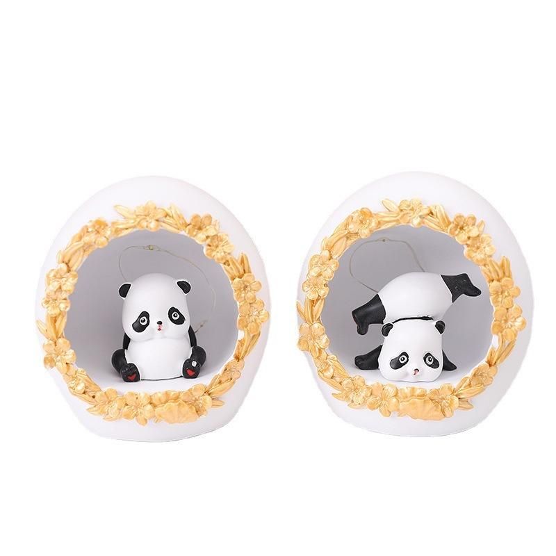 Wholesale Glowing Panda Animal Cute Night Light Resin Crafts