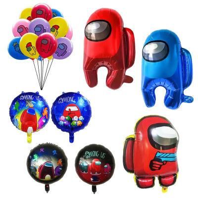 Children&prime;s Party Balloon Cartoon Shape Among Us Balloon Set