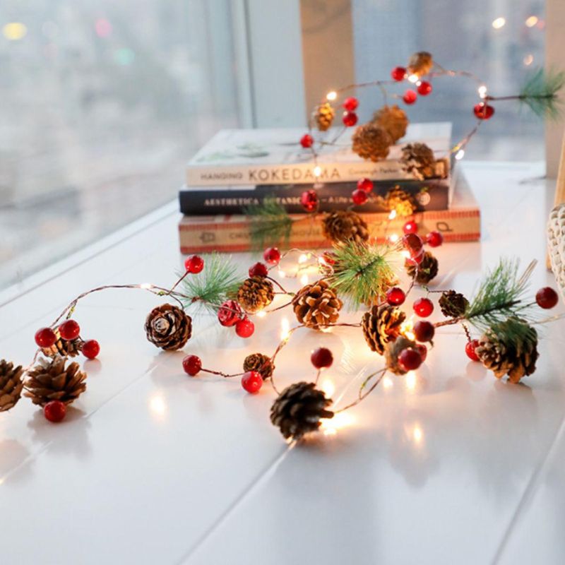 Christmas String Light, Pinecone Fairy Light Copper Wire Battery Operated