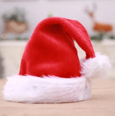 2019 New Fancy Unique Ideas Plush Custom Top Christmas Santa Hats for Adults