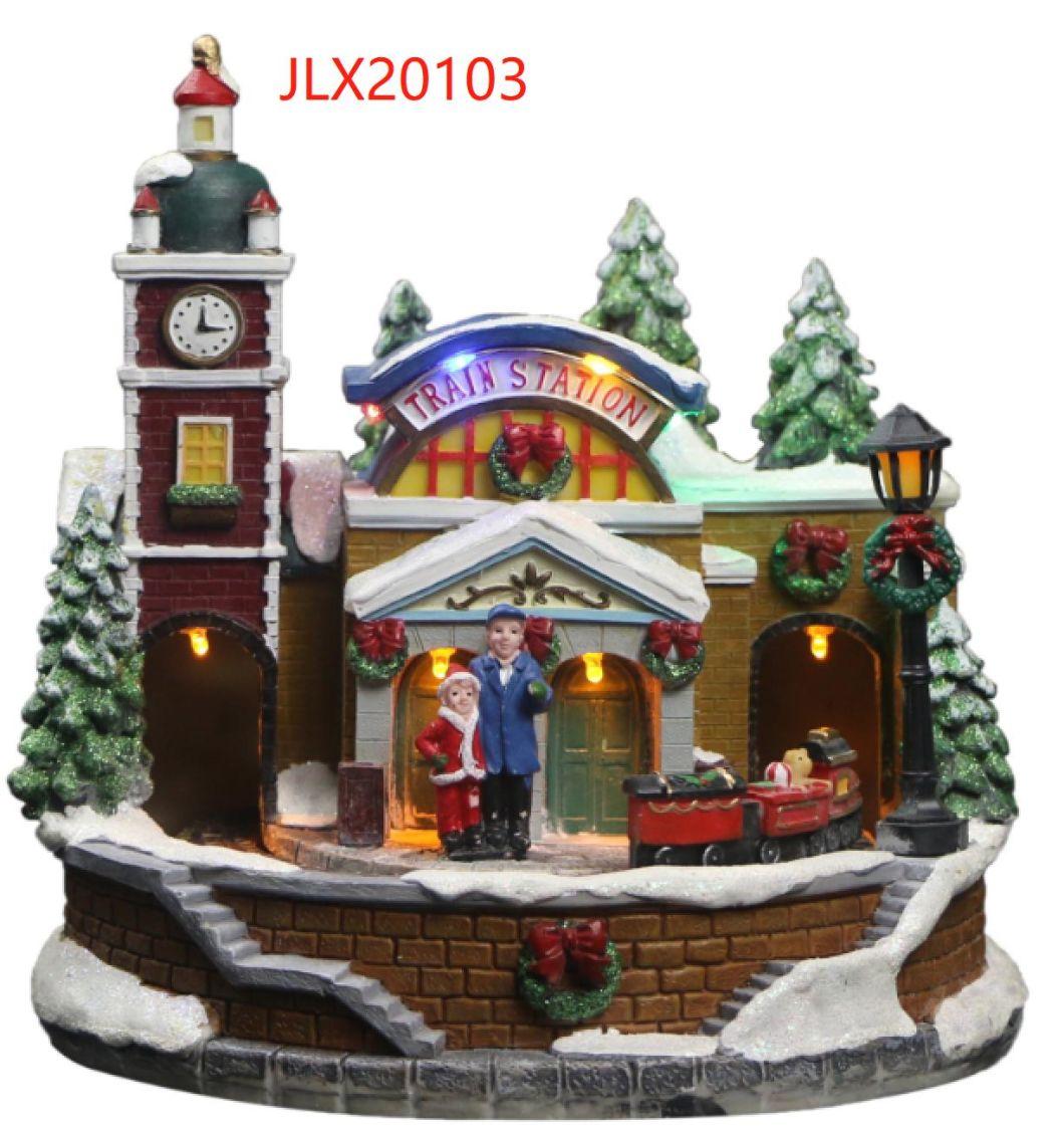 Fiber Optic Animated Lighted Winter Snow Christmas Village Holiday Indoor Decor