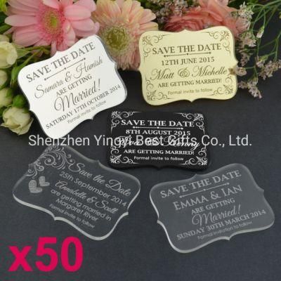Custom Clear Acrylic Wedding Invitation Cards