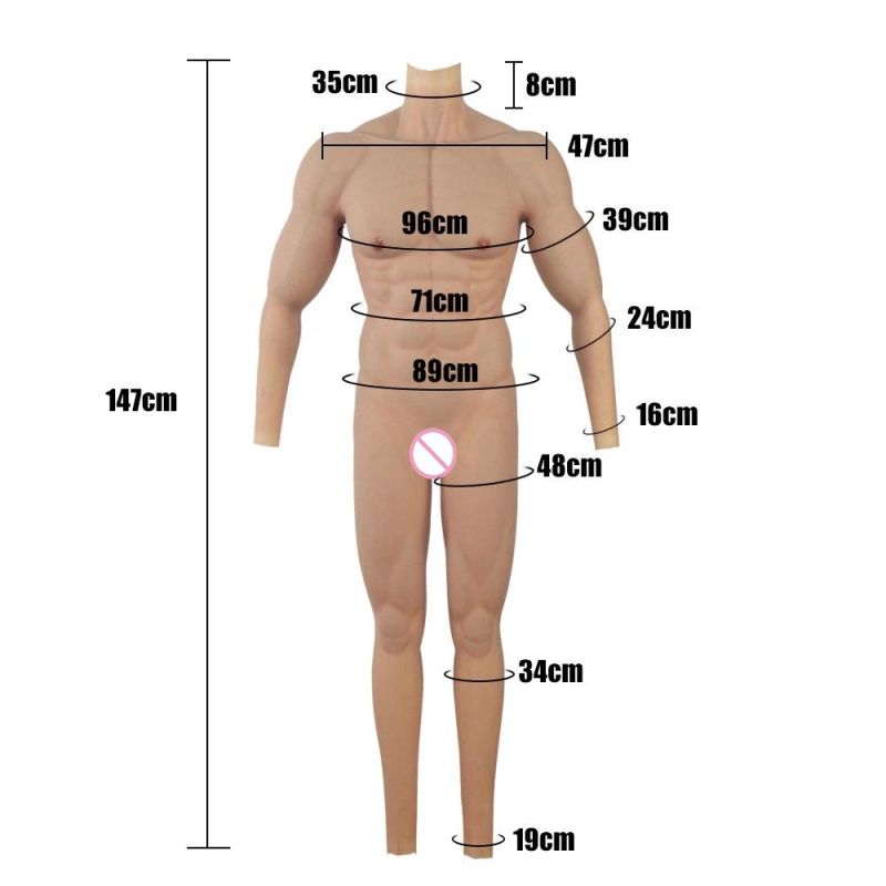 Boyi Silicone Macho Abdominal Muscles Full Body Suit Costume for Cosplay Anime Masquerade