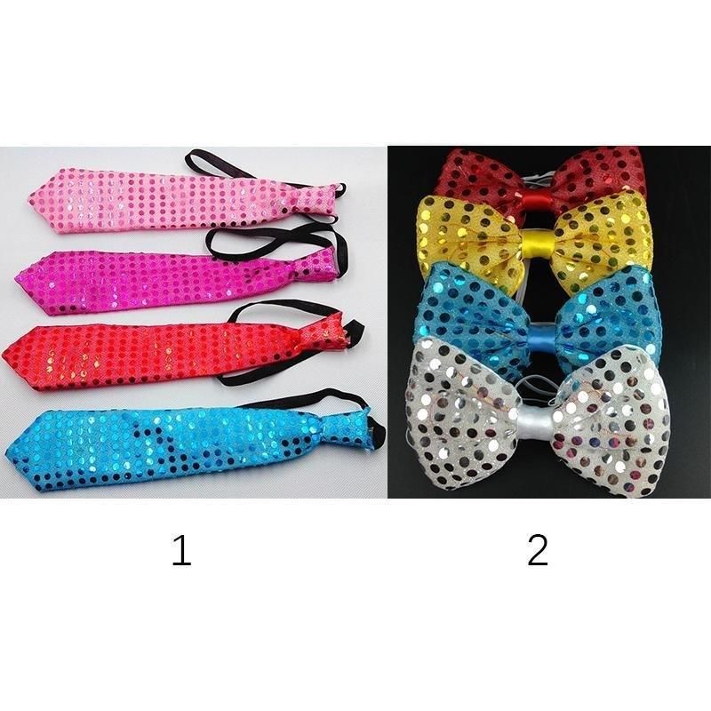 Party LED Flashing Light up Sequin Bow Ties