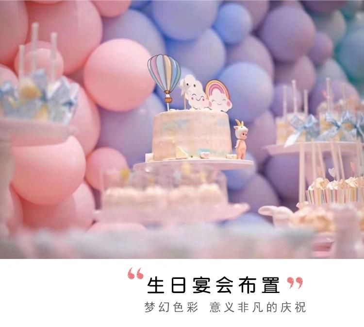 Party Balloons 2.2 Grams Round Birthday Arch Foiled Lights PVC Clear Transparent Big Size Glitter Wedding Macaron Balloon