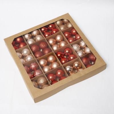 Hot Sale Well Packed 100PCS 3cm Hand Painted Christmas Plasti Ball Pack