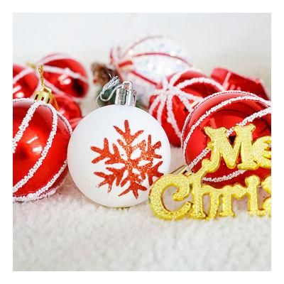 Hanging Glitter Shatterproof Custom Organizer Transparent Xmas Christmas Hanging Balls with Logo Gift Box