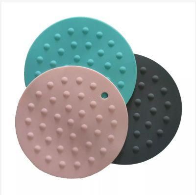 Foldable Silicone Hot Insulation Pad Round Pot Mat Heat Resistant Mat Insulation Hot Pads