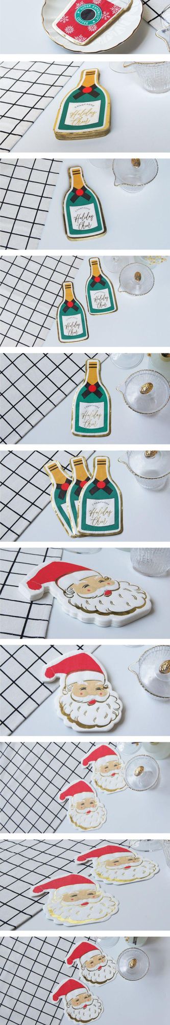 Christmas Shaped Paper Napkin Party Tableware Disposable Napkin