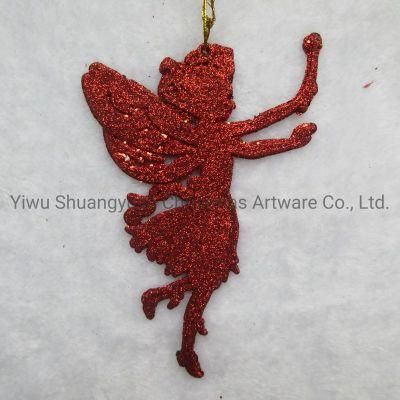 Artificial Christmas Hanging Decor with Angel for Holiday Wedding Party Decoration Supplies Hook Ornament Craft Gifts