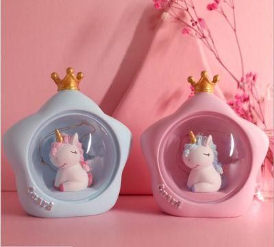 LED Unicorn Princess Resin Night Light