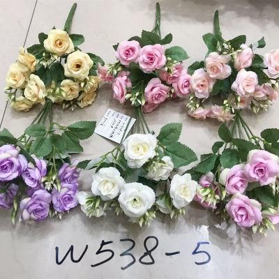 Artificial Real Touch Roses Flowers Arrangement Silk Bouquet for Home Office Parties Bridal and Wedding Decoration