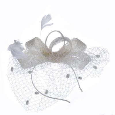 Wedding Feather Headdress Retro Banquet Linen Party Hat Headband